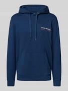 Tommy Hilfiger Regular Fit Hoodie mit Motiv-Print in Blau, Größe L