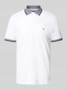 Tommy Hilfiger Regular Fit Poloshirt aus Baumwoll-Leinen-Mix in Weiss,...