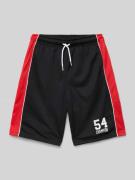 CHAMPION Regular Fit Sweatshorts mit Label-Print in Black, Größe 128