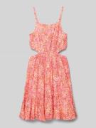 Happy Girls Knielanges Kleid mit Cut Outs in Pink, Größe 140