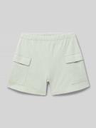 CHAMPION Regular Fit Sweatshorts mit Logo-Patch in Schilf, Größe 140