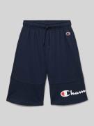 CHAMPION Regular Fit Sweatshorts mit Label-Print in Marine, Größe 140