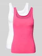 HUGO Tanktop mit Stretch-Anteil Modell 'TWIN' im 2er-Pack in Pink, Grö...