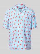 MCNEAL Freizeithemd mit Knopfleiste in Metallic Blue, Größe L