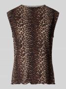 Pieces Slim Fit Top mit Crêpe-Verarbeitung Modell 'FLORA' in Sand, Grö...
