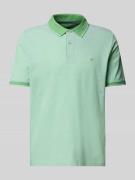 Fynch-Hatton Poloshirt mit Label-Stitching in Hellgruen, Größe 3XL