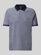 Fynch-Hatton Poloshirt mit Label-Stitching in Marine, Größe S