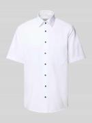 ETERNA Comfort Fit Kurzarmhemd mit Kentkragen in Weiss, Größe 43