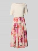 Christian Berg Cocktail Cocktailkleid im 2-in-1-Look in Ecru Melange, ...