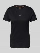 BOSS Orange T-Shirt mit Label-Stitching Modell 'Elogo' in Black, Größe...