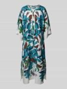 Luisa Cerano Tunikakleid mit Schnürung und Häkelspitze in Tuerkis, Grö...