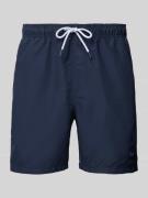 Shiwi Regular Fit Badehose mit Label-Patch Modell 'Mike' in Dunkelblau...