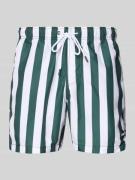 Shiwi Regular Fit Badehose mit Label-Patch in Dunkelgruen, Größe XL