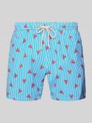 MC2 Saint Barth Badehose mit elastischem Bund und Gesäßtasche in Blau,...