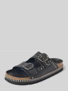 Verbenas Sandalen mit Dornschließe Modell 'GALATEA' in Black, Größe 37