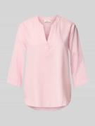 s.Oliver RED LABEL Regular Fit Blusentop aus Leinen-Viskose-Mix in Ros...
