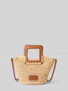 Staud Handtasche mit Tragehenkeln Modell 'SHIRLEY RAFFIA' in Sand, Grö...