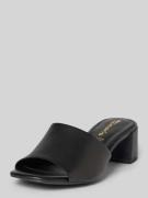 Tamaris Lederslides mit Blockabsatz in Black, Größe 36
