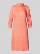 Smith and Soul Knielanges Hemdblusenkleid mit 3/4-Arm in Apricot, Größ...
