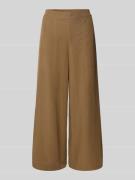 Marc O'Polo Wide Leg Culotte aus Lyocell-Leinen-Mix in Camel, Größe 40