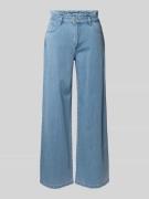 Buena Vista Wide Leg Jeans mit Rüschen in Hellblau, Größe XL