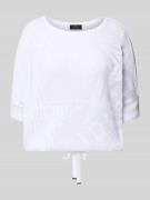 monari Strickshirt mit Lochmuster in Offwhite, Größe 38