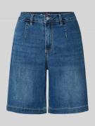 Buena Vista Straight Leg Jeansshorts mit Ziernähten in Blau, Größe L