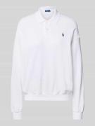 Polo Ralph Lauren Sweatshirt mit Polokragen und Label-Stitching in Wei...