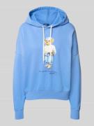 Polo Ralph Lauren Relaxed Fit Hoodie mit Polo Bear Print in Royal, Grö...
