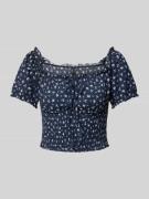 Only Regular Fit Top mit Allover-Muster Modell 'HILLARY' in Marine, Gr...