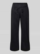 TONI Regular Fit Stoffhose aus Baumwoll-Mix mit Leinen-Anteil in Black...