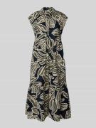 OPUS Midikleid mit V-Ausschnitt Modell 'Werisa' in Petrol, Größe 34