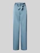 Zero Hose mit weitem Bein und Bindegürtel in Bleu, Größe 34