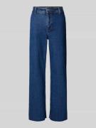 Mango Jeans mit weitem Bein und Fransen Modell 'CATHERIN' in Jeansblau...