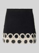 Mango Minirock mit Stitching-Details Modell 'TON' in Black, Größe S