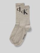 Calvin Klein Jeans Socken mit Label-Print im 2er-Pack in Mittelgrau Me...