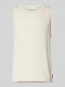 REVIEW Tanktop mit Rundhalsausschnitt und Label-Detail in Ecru, Größe ...