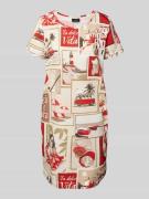 monari Knielanges Kleid mit Rundhalsausschnitt in Hellrot, Größe 36