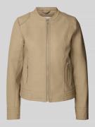 B.Young Jacke in Leder-Optik Modell 'Acom' in Sand, Größe 34