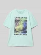 Tom Tailor Oversized T-Shirt aus reiner Baumwolle in Aqua, Größe 176