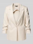 comma Slim Fit Blazer mit Leinen-Anteil in Sand, Größe 36