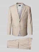 HECHTER PARIS Slim Fit Anzug mit Reverskragen in Beige, Größe 27