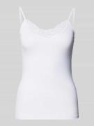Vero Moda Trägertop mit Spitzenbesatz Modell 'INGE' in Weiss, Größe XS