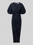 V by Vera Mont Cocktailkleid in Wickel-Optik in Dunkelblau, Größe 36
