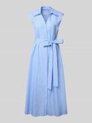 Milano Italy Midikleid mit Taillengürtel in Marine, Größe 46