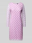 Marc Cain Knielanges Kleid mit Pailletten in Lavender, Größe 34