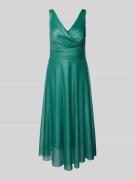 TROYDEN COLLECTION Cocktailkleid in Wickel-Optik in Mint, Größe 34