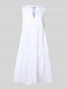 Milano Italy Midikleid mit Tunikakragen in Weiss, Größe 36