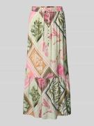 comma Maxirock im Stufen-Look in Pink, Größe 34