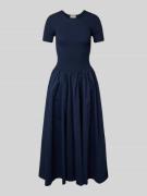 Staud Midikleid in Ripp-Optik Modell 'LAROQUETTE' in Dunkelblau, Größe...